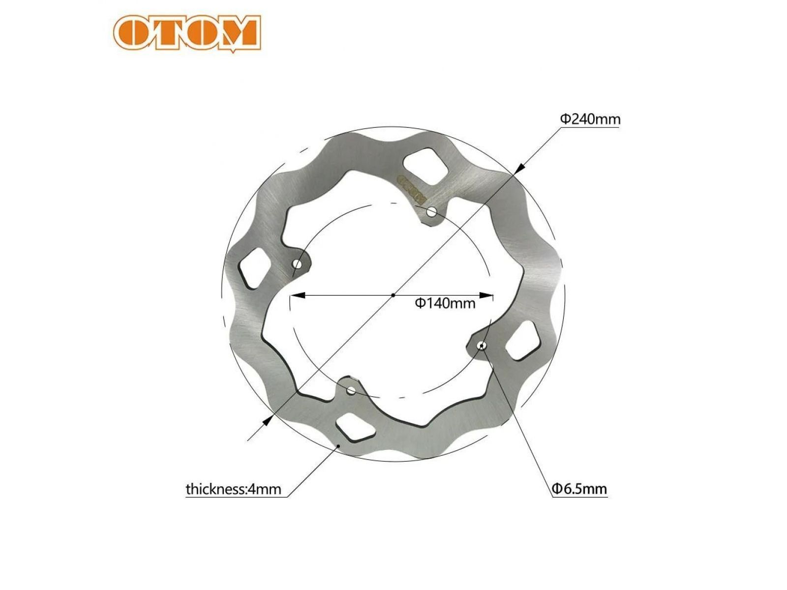 Диск тормозной OTOM RACING V2 задний тип 1 OTM221154